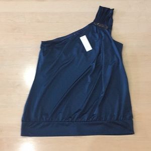 NWT New York & Company one shoulder stretch top